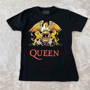 Queen Official Merch Black T-Shirt‎ Band Music Graphic Tee Mens Size Medium